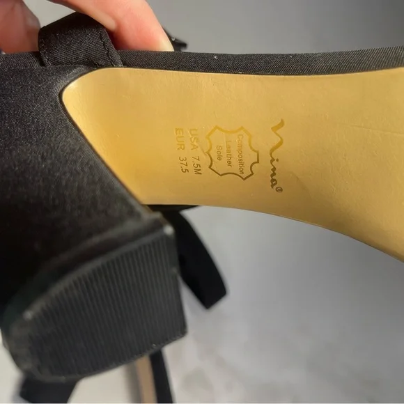 Nina Black Sparkling Heels - Picture 10 of 16